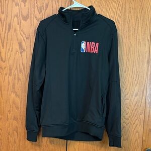 NBA Black Quarter-Zip Pullover with Red & Blue Logo